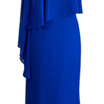 Laundry by Shelli Segal Colorful One Shoulder Chiffon Long Evening Gown Blue Size 2 Laundry Formal Dress Photo 0