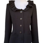 Neiman Marcus Vintage  Exclusive black ruffle collar blazer 6 Photo 0