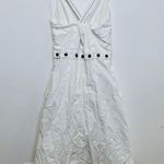 Proenza Schouler White Exposed Zipper Button Detail Sleeveless Sundress Size 2 Photo 3