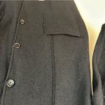Black 100% Wool Women's Button Front Peacoat Coat Size Large (Chico's 2) Photo 2