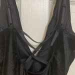 gilligan and o'malley Gilligan & O’Malley Black Velvet One Piece Strappy Bodysuit Teddie Photo 8