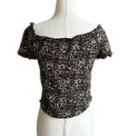 Kendall + Kylie Multicolor Animal Print Smocked Crop Top Women's Sz Large 60-17 Photo 1