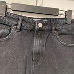 PacSun  Black Cotton Denim Distressed Mini Skirt Zip Front 5 Pocket Size 27” Photo 1