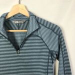 The North Face  Duomix Blue Gray Stripe Quarter Zip Athletic Jacket S Photo 4