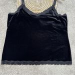 Coldwater Creek NWT  Women’s Black Velvet Lace Cami Tank Top Bra Liner Goth 1X Photo 2