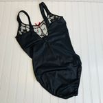 Lady Cameo Black Sheer Lace Bodysuit Sz Medium Photo 2