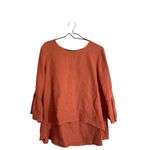 Bryn Walker  Small‎ Burnt Orange Linen Bell Sleeves Blouse Made In USA Lag… Photo 1