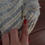 Jasper & Jeera Boho Fringe Beaded Cream Silver Striped Hobo Bag White Photo 3