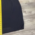 Navy Blue Japanese Made Skirt Light Sheer Material with Silky Lining Zip Up Back Photo 7