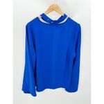 Rebel Top Women NWT 24W Royal Blue Long Bell Sleeve Keyhole Cutout Blouse Photo 1