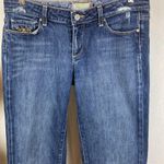 Paige Melrose Blue Embroidered Pocket Classic Straight Leg Jeans 31 Photo 2