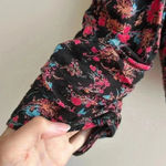 Free People Monica Top, Floral Open Back Puff Sleeve Cinched Waist Blouse Med Photo 8