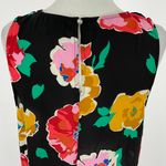 Who What Wear Floral Print Sleeveless Blouse Tank Top Black Multi Size Small Photo 10