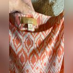 Takara  Vibrant Orange Geometric Maxi Dress Photo 6