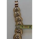 Vintage Signed ART Arthur White Rhinestone Gold Tone Bracelet 80’s Sz 7” Photo 11