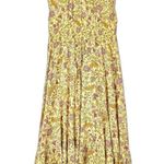 Old Navy  Waist Defined Short Sleeve Printed Midi Dress Size XL Yellow Floral Photo 2