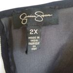 Jessica Simpson  2X Beautiful Fem Romance Top Plus in Sheer Black Photo 3