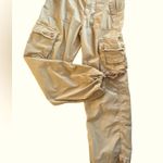 American Eagle AE Real Good Parachute Baggy Jogger Sz 8 Cargo Pockets Khaki Photo 0