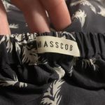 Masscob silk feather print mini skirt gray white sz 38 Photo 4