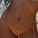 Aerie Smocked Tie Cheeky Bikini Bottom Size Medium Photo 3