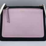 Henri Bendel  W 57th Slim Convertible Lilac Black Colorblock Clutch Shoulder Bag Photo 0