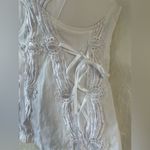 Madrag white corset style top with lace straps, bow detailing and tie up sides;M Size M Photo 1