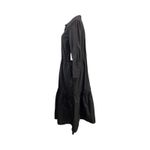 Ellen Tracy Black Cotton Midi Tier Dress Women’s Size Large NWT Minimalist Photo 4