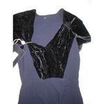 Prada New Womens 4 NWT Italy Dress Black 40 Velvet Silk Acetate Short Sleeves Photo 10