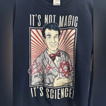 Gildan Bill Nye the Science Guy Women’s Navy Blue Crewneck Sweatshirt Size Small Photo 5