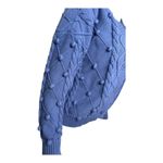 Forever 21 Womens size medium sweater Cornflower blue Cable Panel knit button up cardigan‌‌ Photo 10