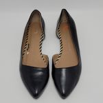 Chinese Laundry  Pointed Toe Side Cutout Black D'Orsay Flat Shoe Size 7 Photo 1