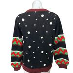JOYIN Black LED Light Up Bulb Reindeer Ugly Christmas Holiday Sweater Top Size M Size M Photo 1