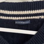 Brandy Melville Cable Knit Sweater Nikki Heavy Wool Stripe Tennis One Size Large Photo 2