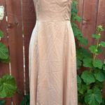 Show Me Your Mumu Champagne Ruffle Midi Dress Luxe Satin Women’s Size Medium Photo 0