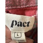 Pact  Red Flannel Pajama Shirt women's size Large 100%‎ Organic Cotton Photo 4