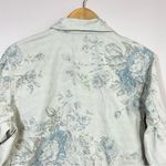 CHAPS Dusty Floral Long Twill Utility Denim Jacket Coat 100% Cotton Size M Photo 7