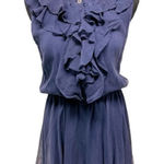 Adam Lippes  100% Silk Navy Blue Dress Size 6 Photo 0