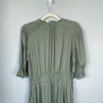 Anthropologie  Current Air Cape May Midi Dress Sage Green Size Medium Petite MP Photo 8