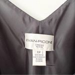 Evan Picone Black Floral 90s V Neck Flutter Sleeve Midi Sun Dress 10P Lined Photo 9