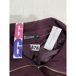 Girls Junior 7th Ave Suiting Ny & Co Burgandy Zip Up Cropped Jacket Size 0 NWT Red Photo 2