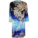 NWT ~ NORACORA Bohemian Bright Blue Paisley Boho Swimsuit Coverup ~ Size XS Photo 2