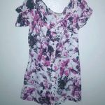 Jean Paul Gaultier L Short Sleeved Floral Purple Pink Mini Dress Size L Photo 1