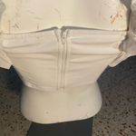 Privy  white ruffle zippered top medium Photo 4