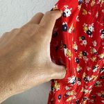 Faithfull the Brand  Red Floral Puff Sleeve Jumpsuit Size 4 Photo 6