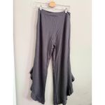 Matilda Jane Women's Gray Ruffle Hem Wide Leg Lounge Pants Size Medium Photo 3