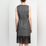 Julia Jordan  Lace Fringe Hem Dress Black White 12 Photo 2