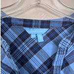 Draper James  Button-Front Top in Midnight Plaid Size XS Photo 4