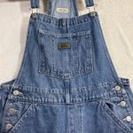 Levi's M Highwater Denim Overalls Distressed Acid Wash Wide Leg Cropped Grunge Blue Size M Photo 1