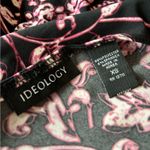 Ideology Y2K 2000s Black Pink Ornate Floral Stretchy Fairycore Whimsygoth Short Sleeve XS Photo 3