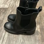 AQUA  Black Ankle Boots with Chunky Heel Size 6 Photo 3